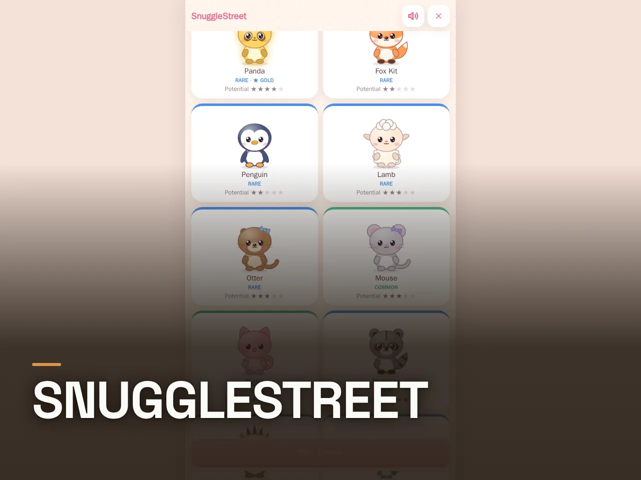 Screenshot of SnuggleStreet